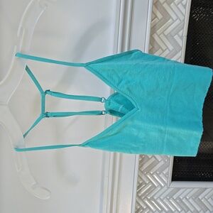 Anthropologie size S/M turquoise sports bra